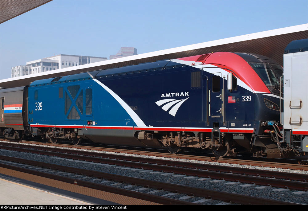 Amtrak ALC42 #339 on Amtrak train #14 the "Coast Starlight"